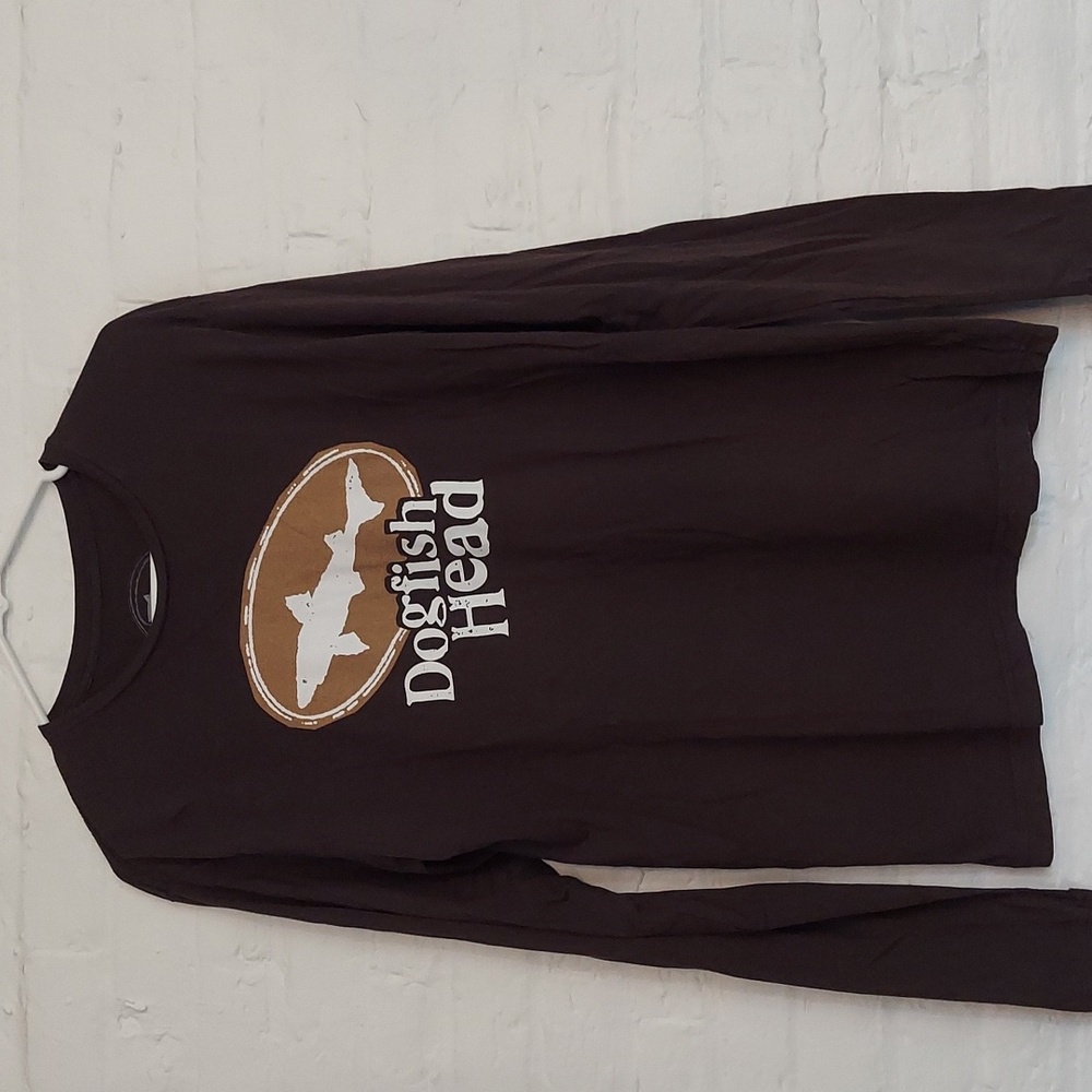 Men's Medium Dogfish Head Brown Long-Sleeve Shirt, Excellent Condition